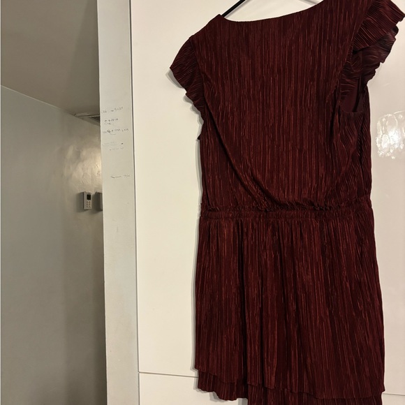 Express Deep Red Jumpsuit - Picture 3 of 4